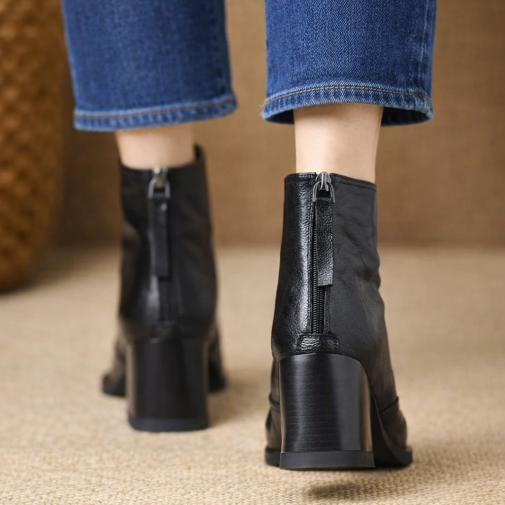 Claudia | Elegant Mid-Heel Ankle Boots
