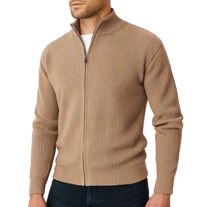 Elliot | Classic Ribbed Full-Zip Sweater
