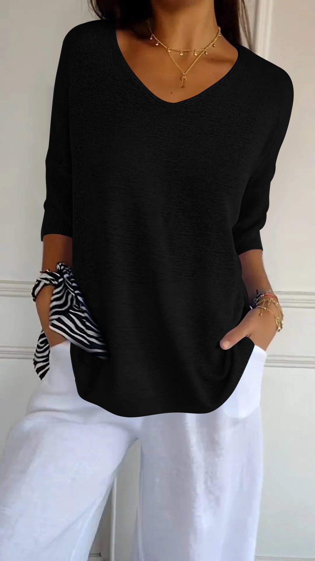Lauren | Casual V-Neck Top
