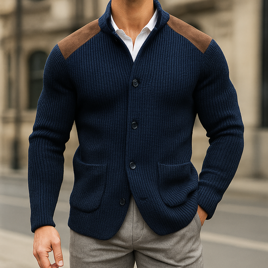 Matteo | Men's Textured Knit Blazer Cardigan