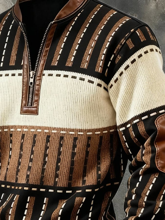THOMAS | RETRO HALF-ZIP SWEATSHIRT WITH STAND-UP COLLAR