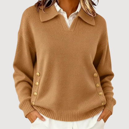 AIRA | Comfortable Button Sweater