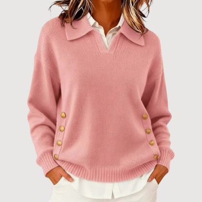 AIRA | Comfortable Button Sweater