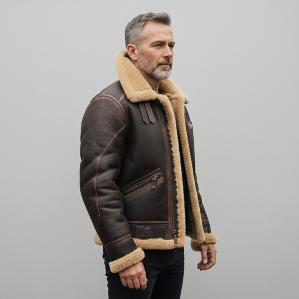 Andre | Classic Shearling Pilot Jacket