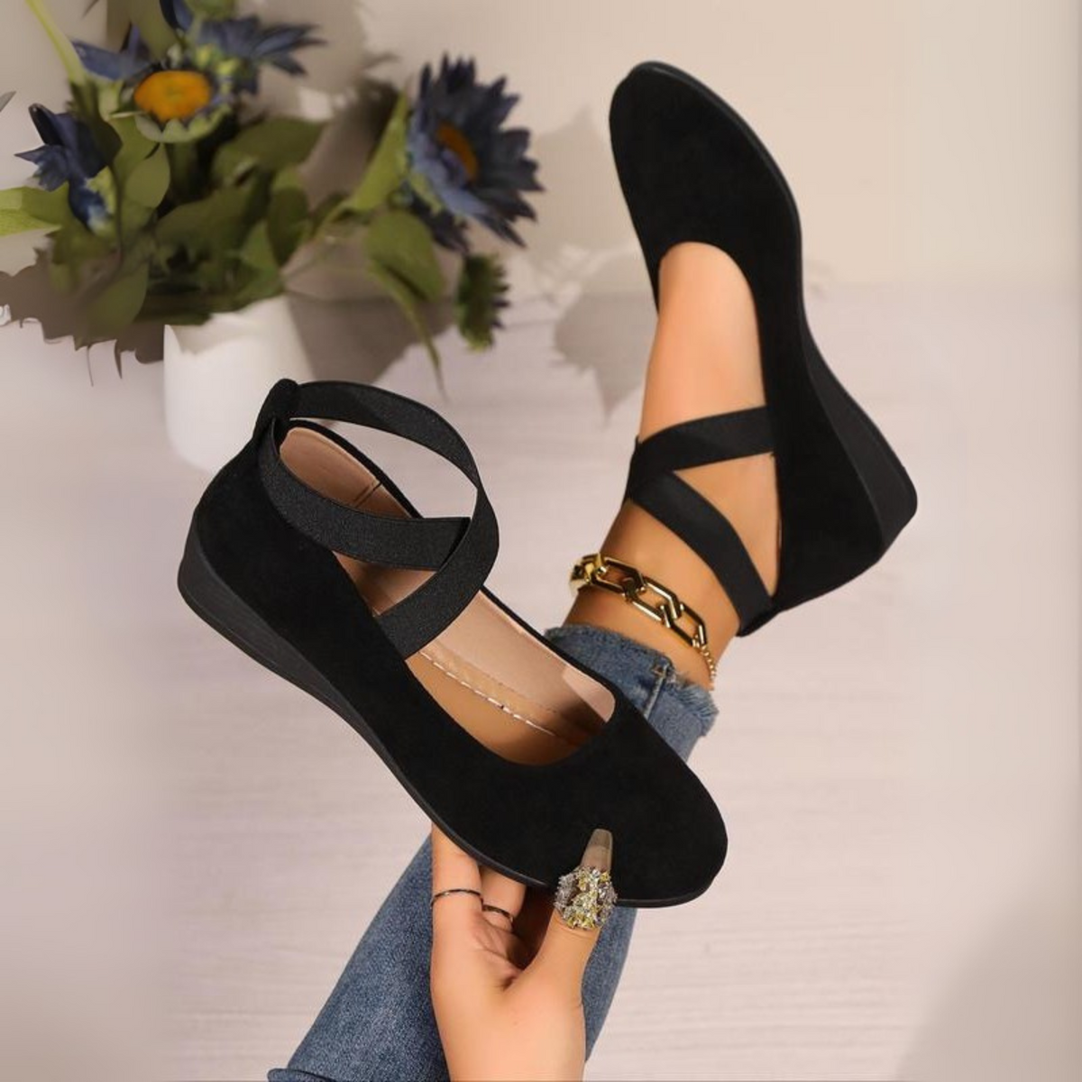 Angel | Comfy Closed Wedge Slip-On Shoes
