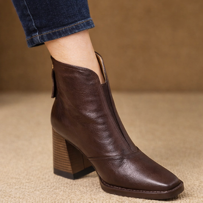Claudia | Elegant Mid-Heel Ankle Boots