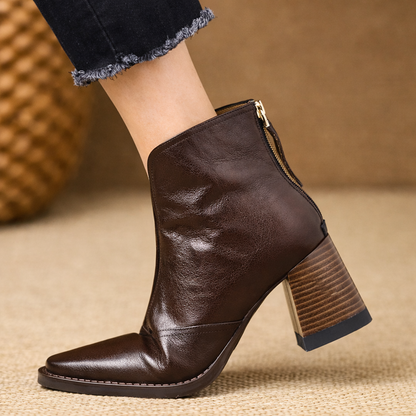 Claudia | Elegant Mid-Heel Ankle Boots