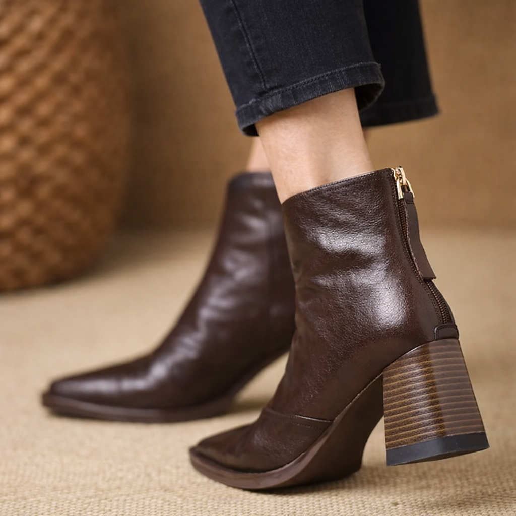 Claudia | Elegant Mid-Heel Ankle Boots