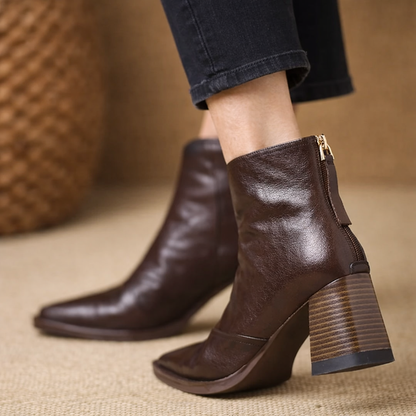 Claudia | Elegant Mid-Heel Ankle Boots