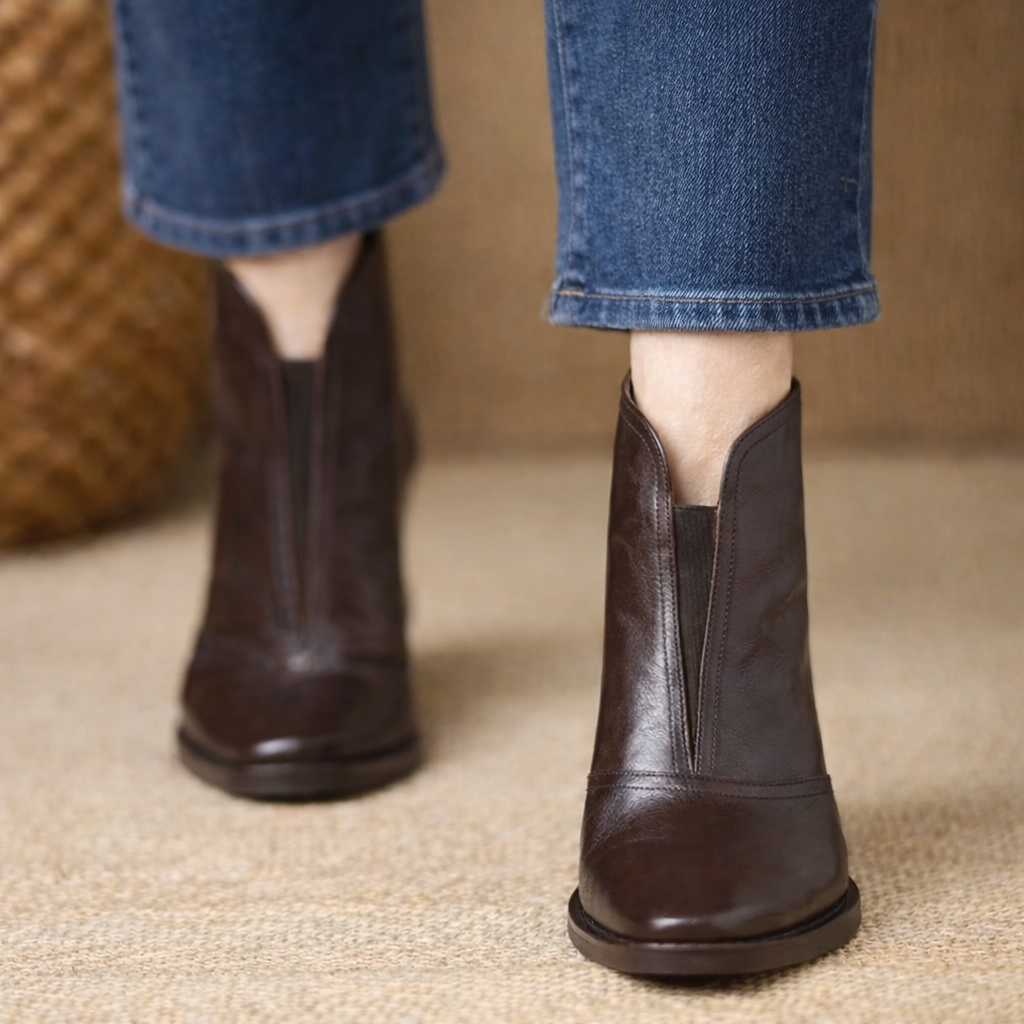 Claudia | Elegant Mid-Heel Ankle Boots