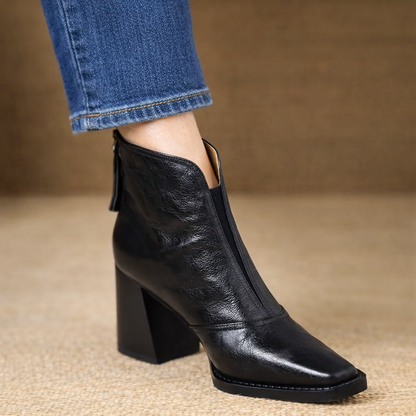 Claudia | Elegant Mid-Heel Ankle Boots