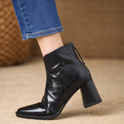 Claudia | Elegant Mid-Heel Ankle Boots