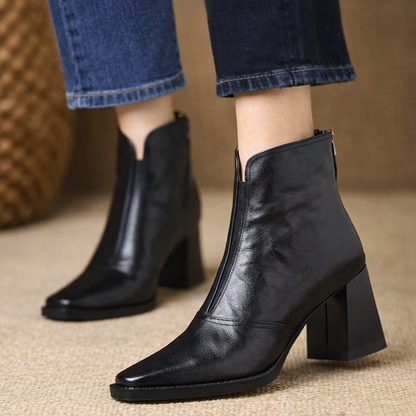 Claudia | Elegant Mid-Heel Ankle Boots