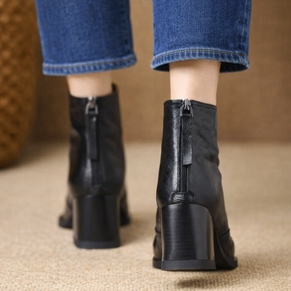 Claudia | Elegant Mid-Heel Ankle Boots