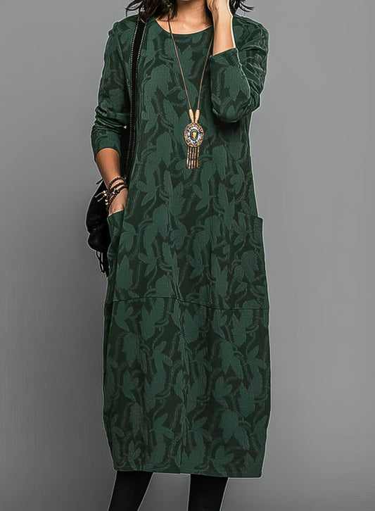 Dina | Elegant Tummy Covering  Maxi Dress