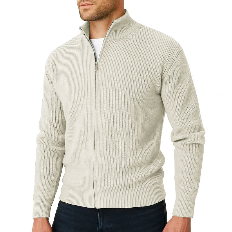 Elliot | Classic Ribbed Full-Zip Sweater