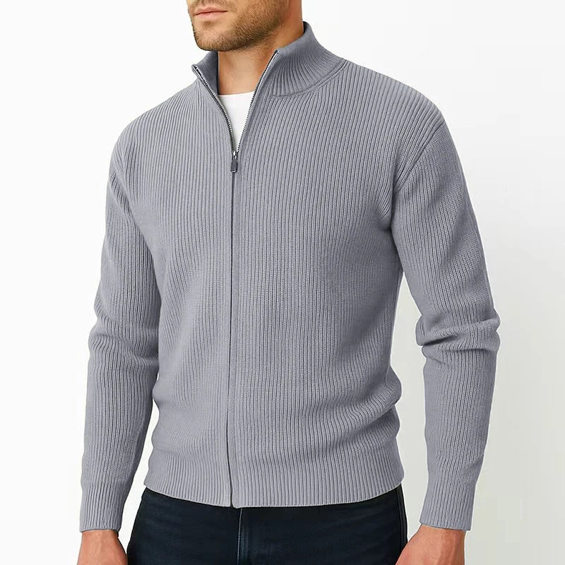 Elliot | Classic Ribbed Full-Zip Sweater