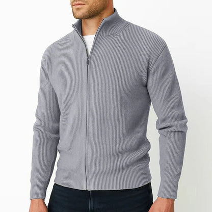 Elliot | Classic Ribbed Full-Zip Sweater