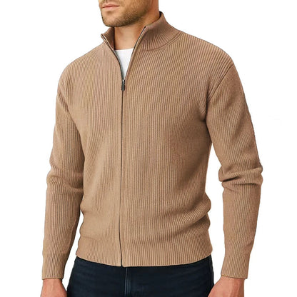 Elliot | Classic Ribbed Full-Zip Sweater