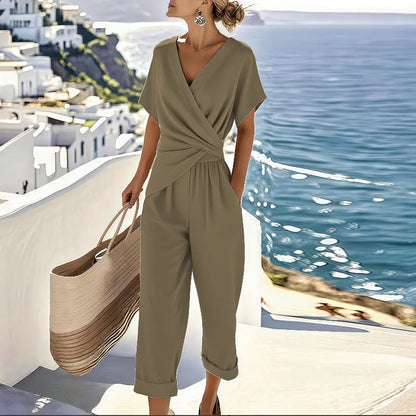 Isabella | Flattering Wrap Waist Summer Set
