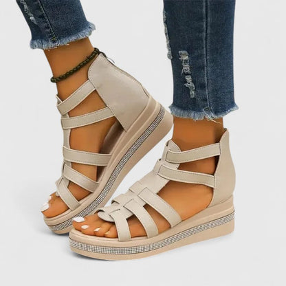 Kendall | Rhinestone Wedge Sandals