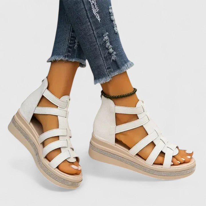 Kendall | Rhinestone Wedge Sandals