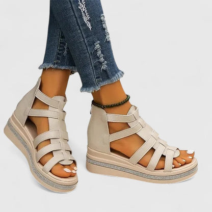 Kendall | Rhinestone Wedge Sandals