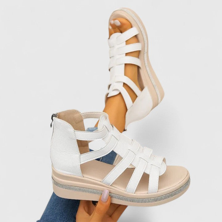 Kendall | Rhinestone Wedge Sandals