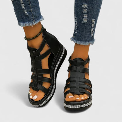 Kendall | Rhinestone Wedge Sandals