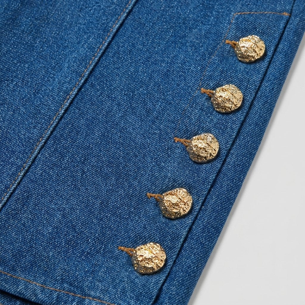 Kendra Flare Pants | Mid-Wash Stretch Denim, Flared Leg