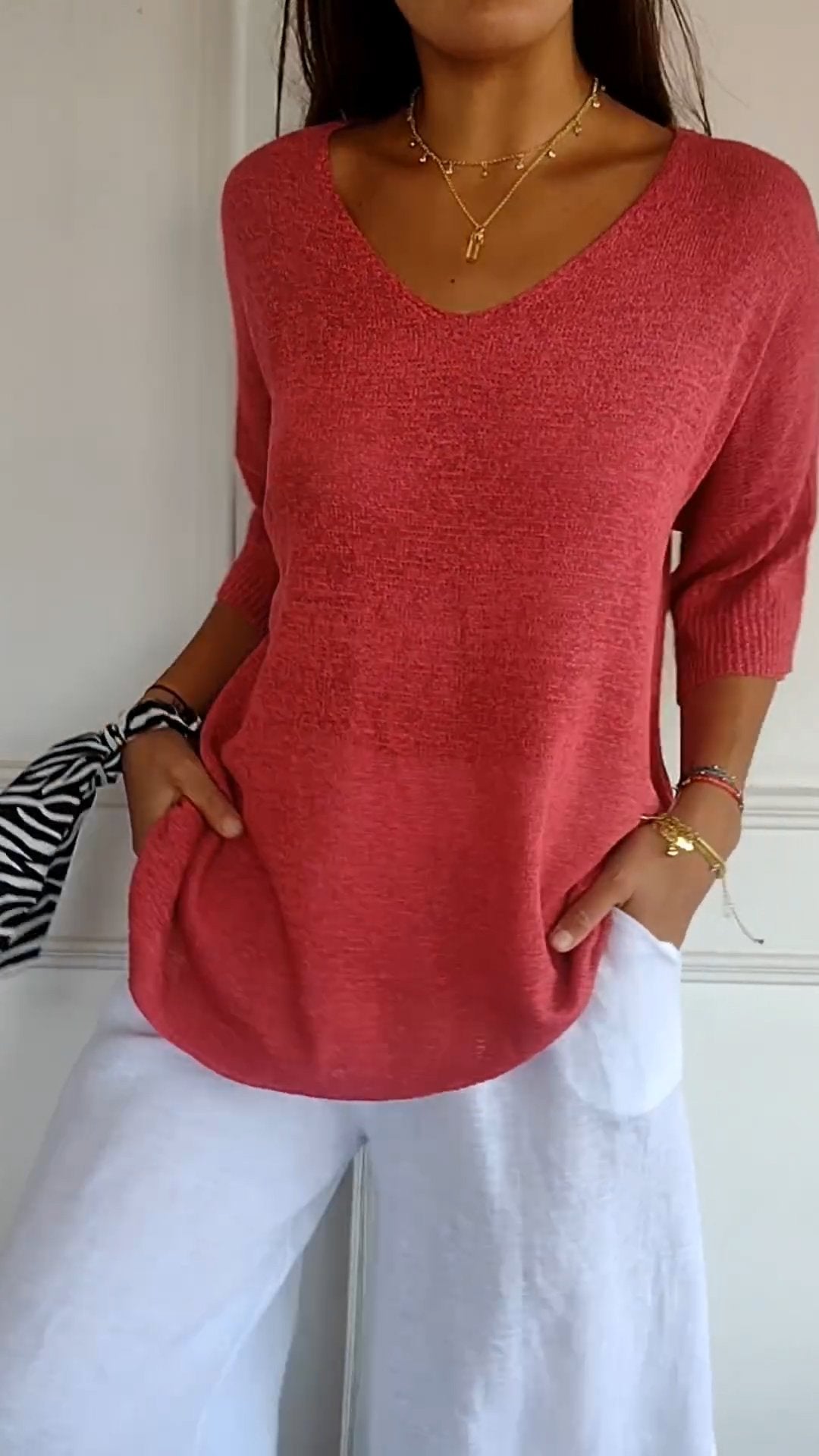 Lauren |  Casual V-Neck Top