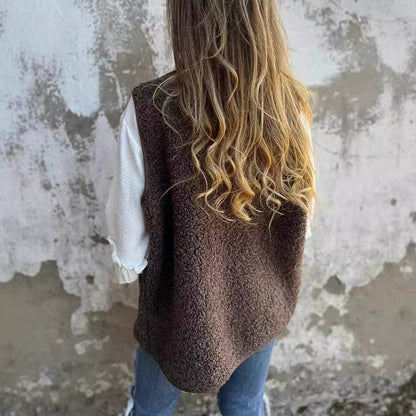 Lizzy | Women's Autumn Button-down Short Warm Vest