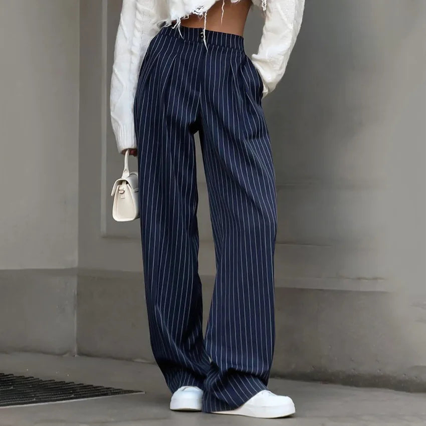 Lola | Striped Fabric Pants