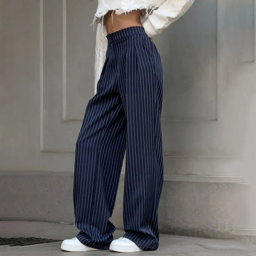 Lola | Striped Fabric Pants
