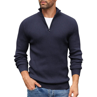 Luca | Ribbed Half-Zip Sweater