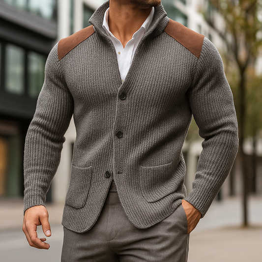 Matteo | Men's Textured Knit Blazer Cardigan