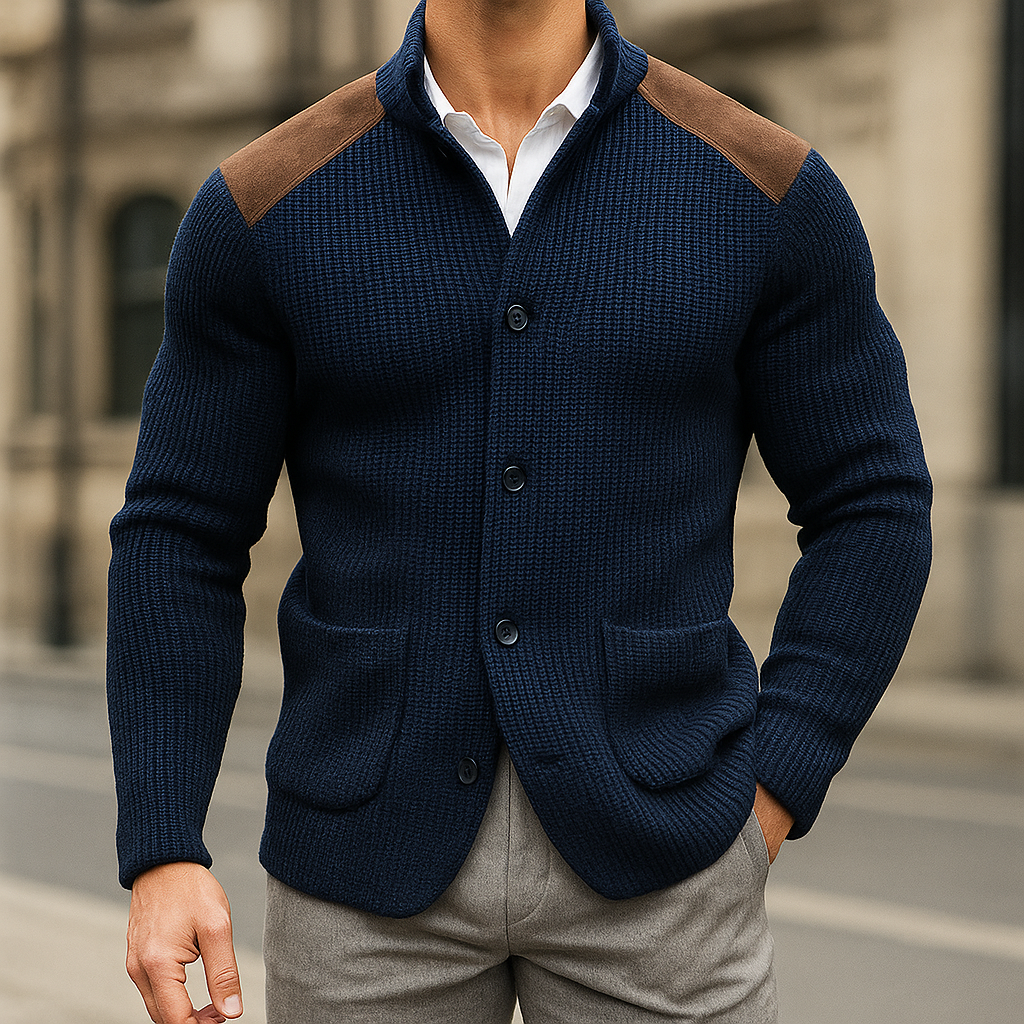 Matteo | Men's Textured Knit Blazer Cardigan