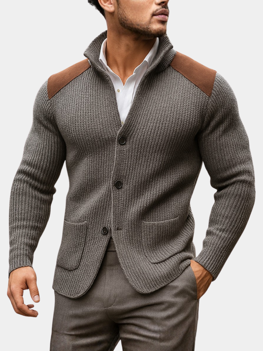 Matteo | Men's Textured Knit Blazer Cardigan
