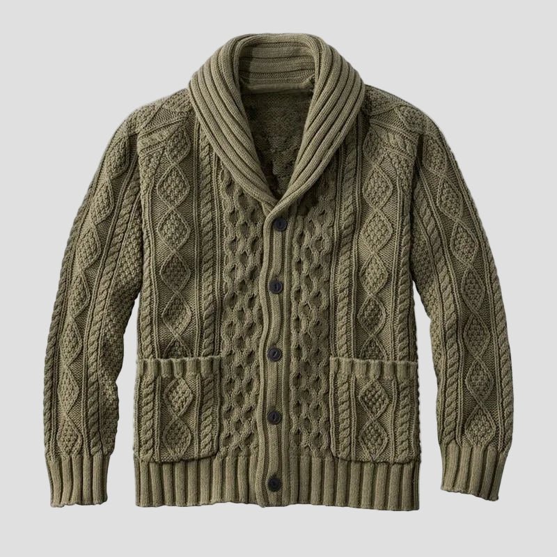 Noah | Knitted Jacquard Retro Casual Cardigan