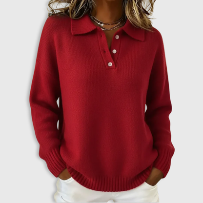 Nova | Soft Knit Polo Sweater