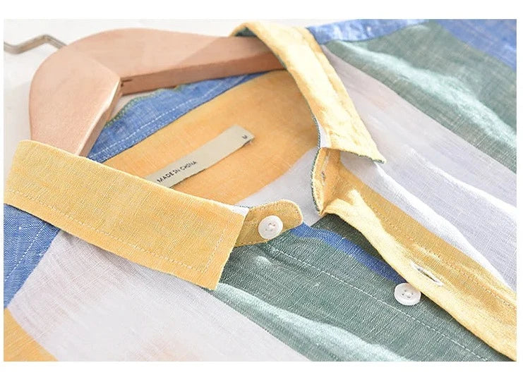 Patrick | Linen Blend Striped Shirt