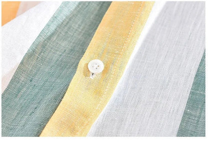 Patrick | Linen Blend Striped Shirt