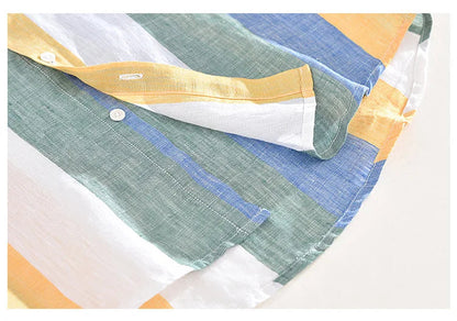 Patrick | Linen Blend Striped Shirt
