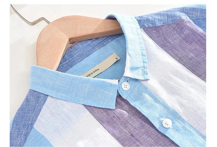 Patrick | Linen Blend Striped Shirt