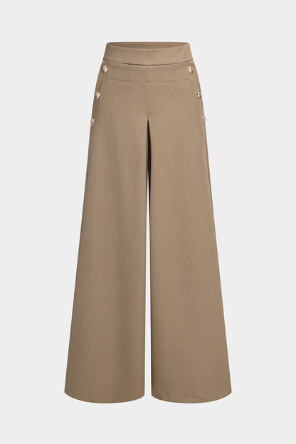 Pien | Wide Leg Ruched Trousers
