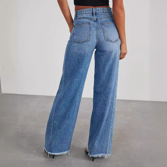 Riley | Casual Wide-Leg High-Waisted Jeans