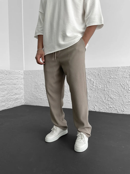 Rive | Ribbed Relaxed Fit Trousers