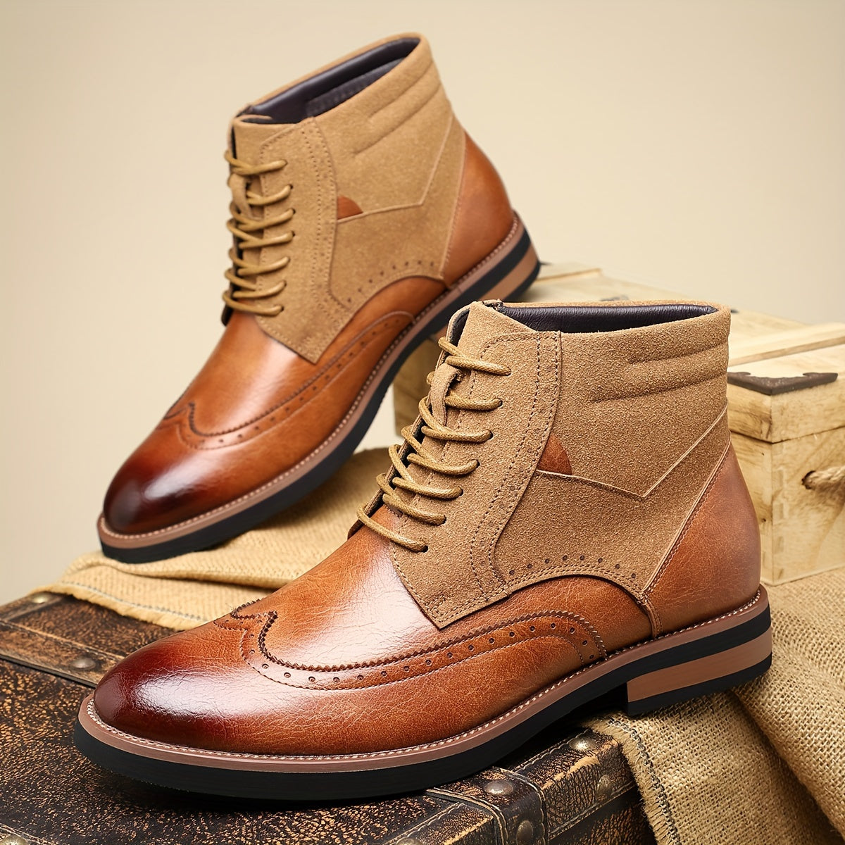 Rolando | Classic Wingtip Ankle Boots
