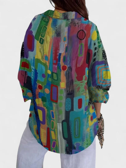 Rose | Elegant Geometric Pattern Blouse