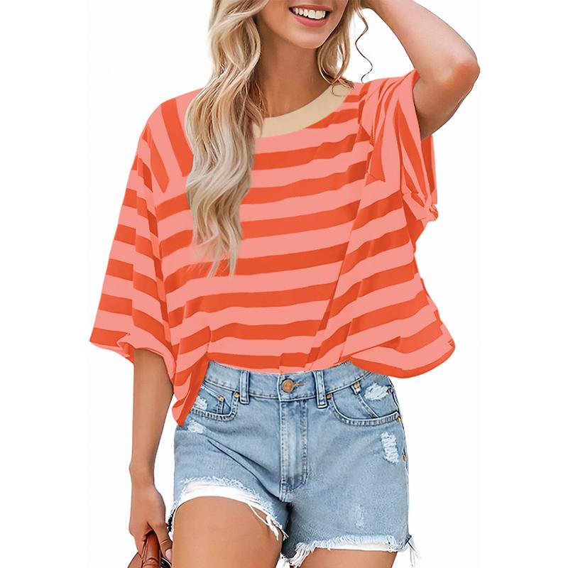 Ruth | Trendy Loose Fit Summer Crewneck Top
